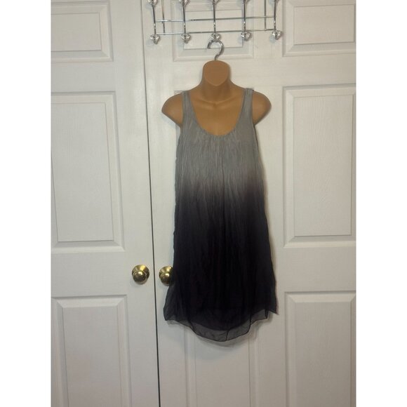 Prontomoda Giusy Womens Silk Tank Dress Ombre Color S-AS IS - Picture 1 of 14